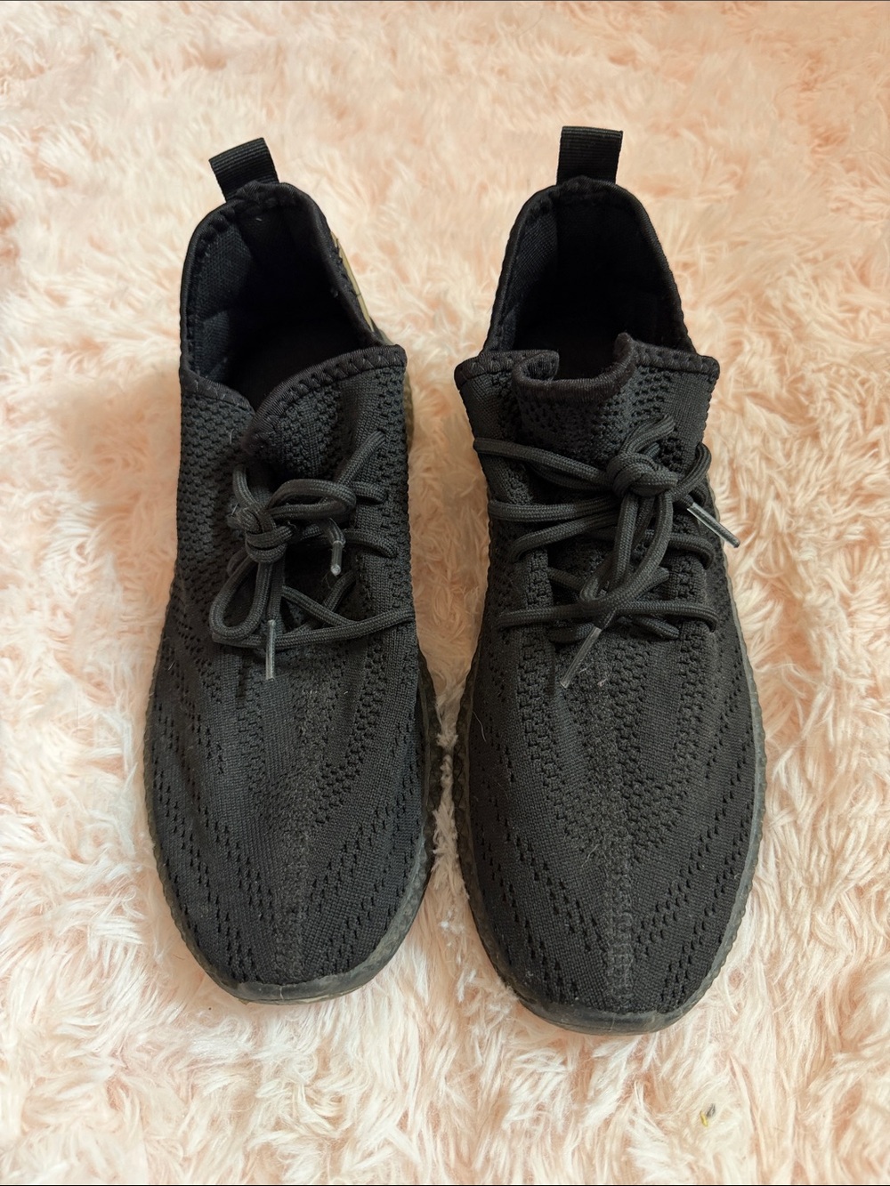 Pony Men's Black Knit Lace-Up Sneakers